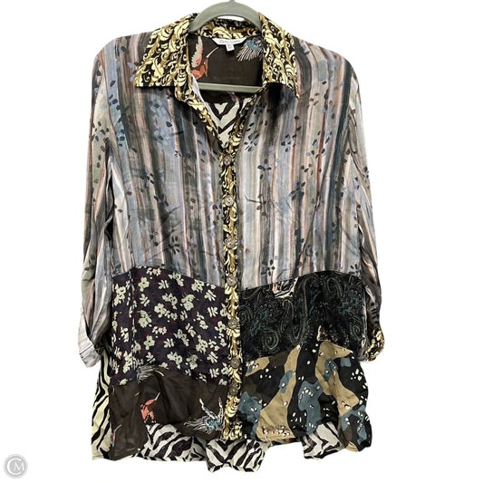 Tunic Long Sleeve By John Mark In Multi-colored, Size: Lp