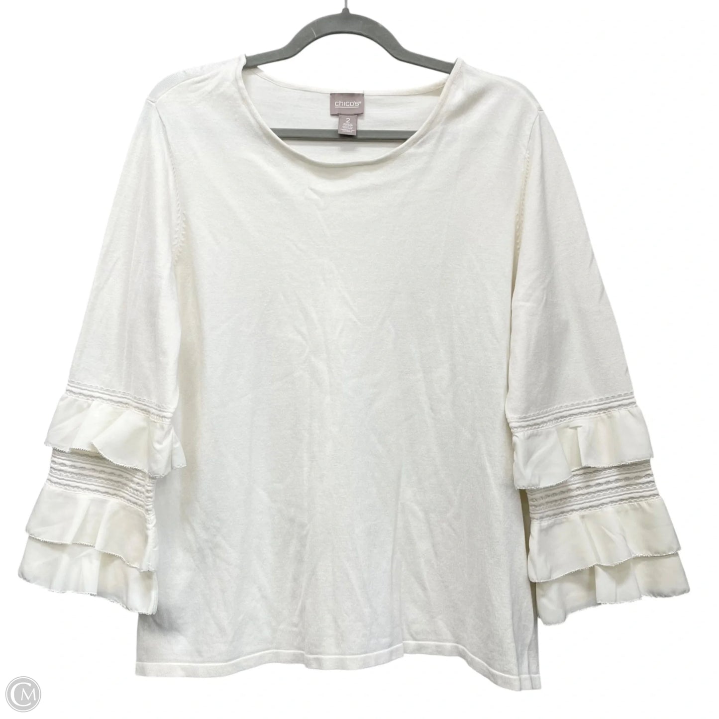 Top Long Sleeve By Chicos In Beige, Size: L