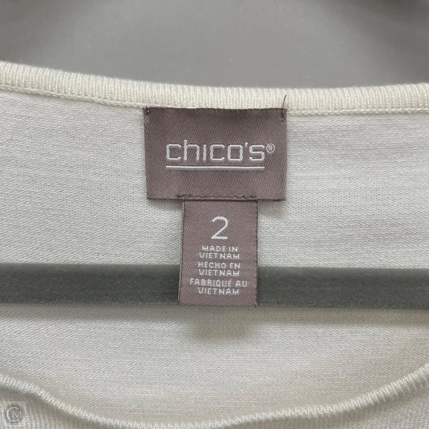Top Long Sleeve By Chicos In Beige, Size: L