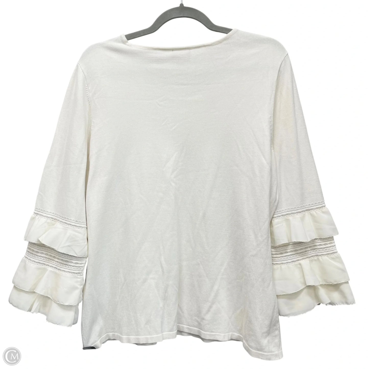 Top Long Sleeve By Chicos In Beige, Size: L