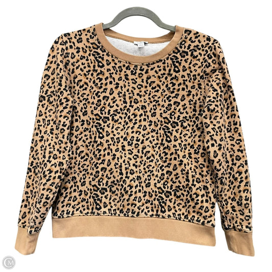 Sweatshirt Crewneck By J. Crew In Leopard Print, Size: Xs