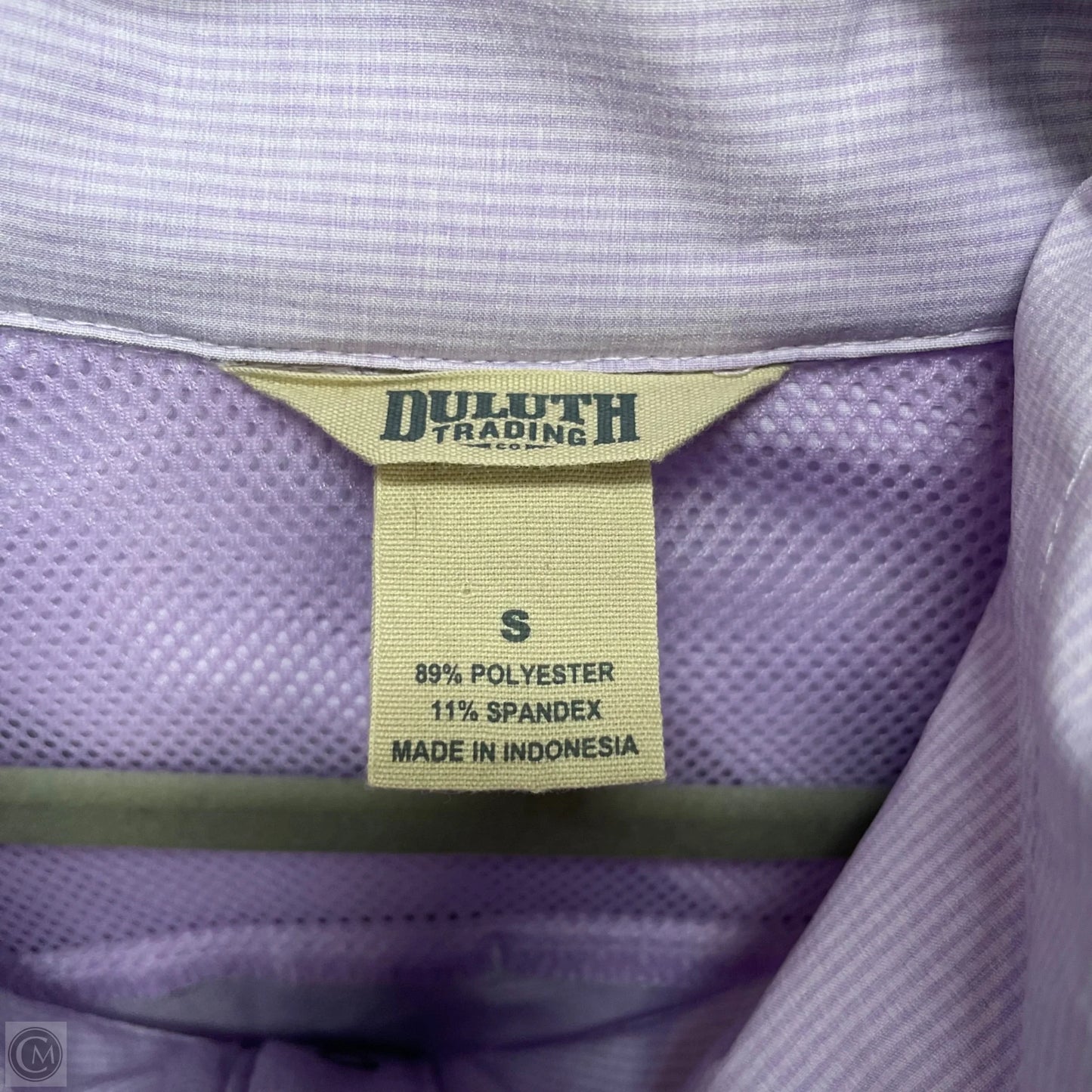 Athletic Top Long Sleeve Collar By Duluth Trading In Purple, Size: S