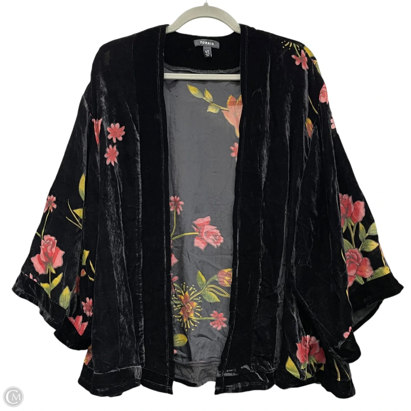 Kimono By Torrid In Floral Print, Size: 1x