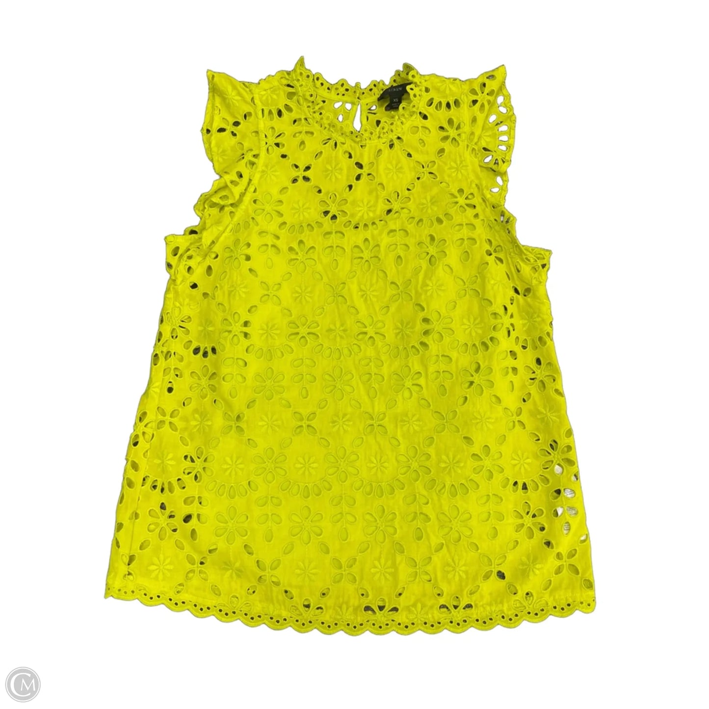 Top Short Sleeve By J. Crew In Chartreuse, Size: Xs