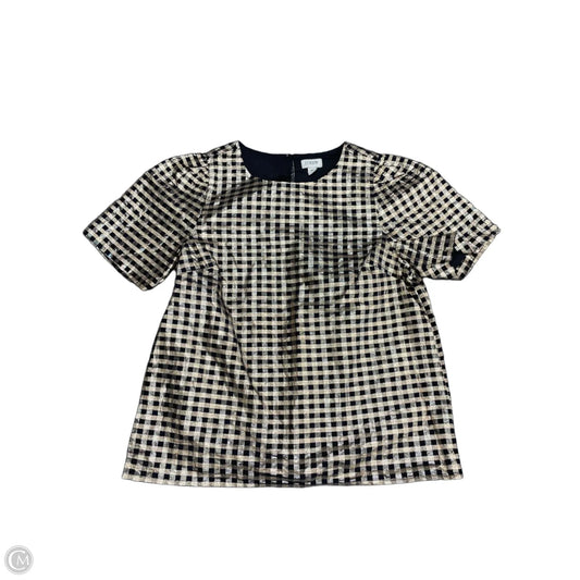 Top Short Sleeve By J. Crew In Black & Gold, Size: Xs