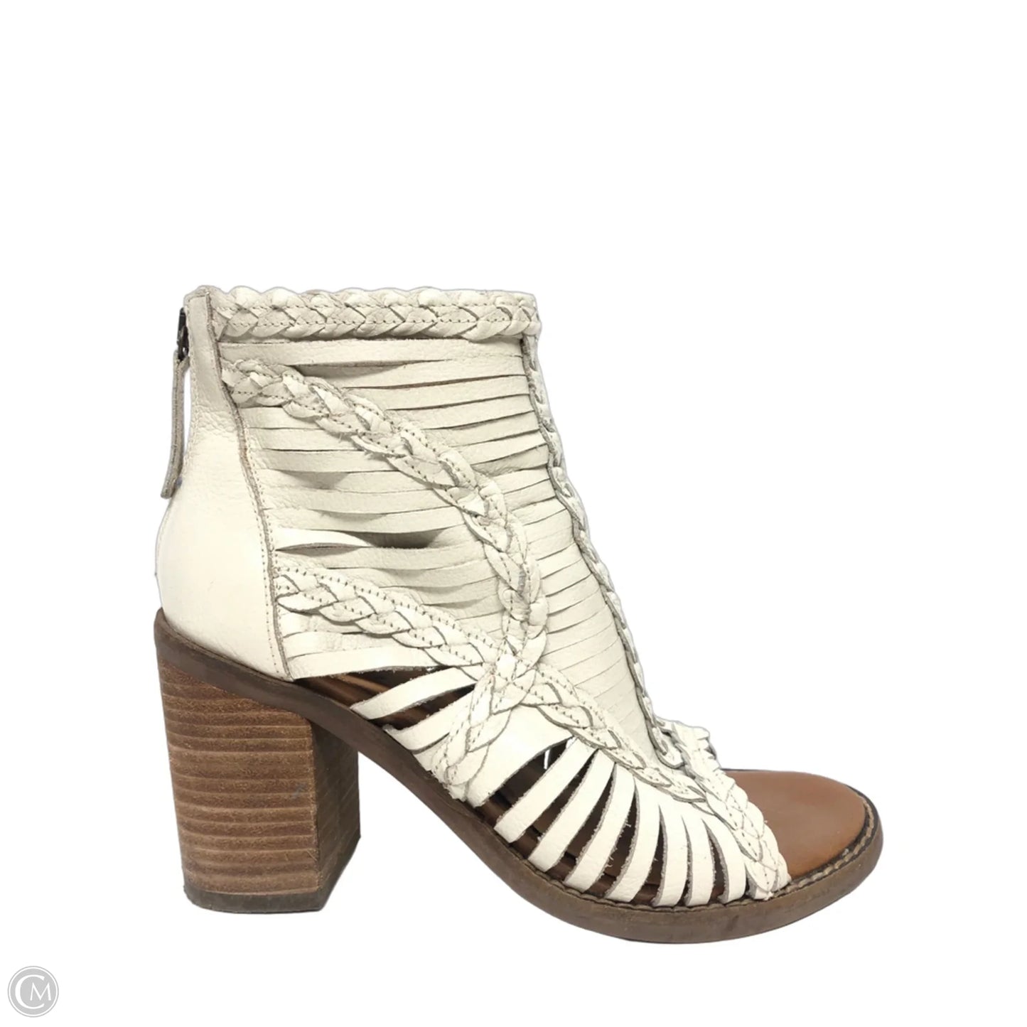 Shoes Heels Block By Dingo In White, Size: 8.5