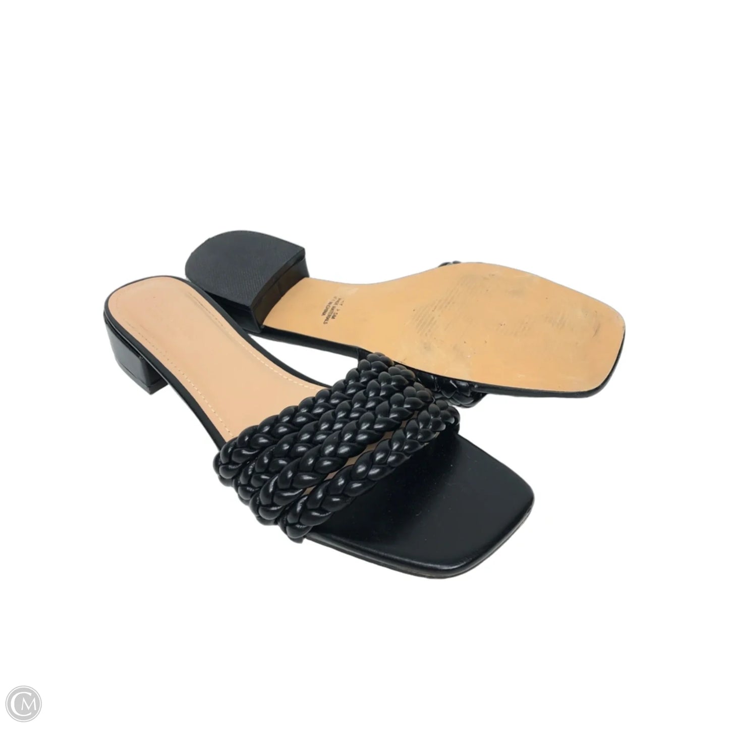 Sandals Flats By Cushionaire In Black, Size: 9.5