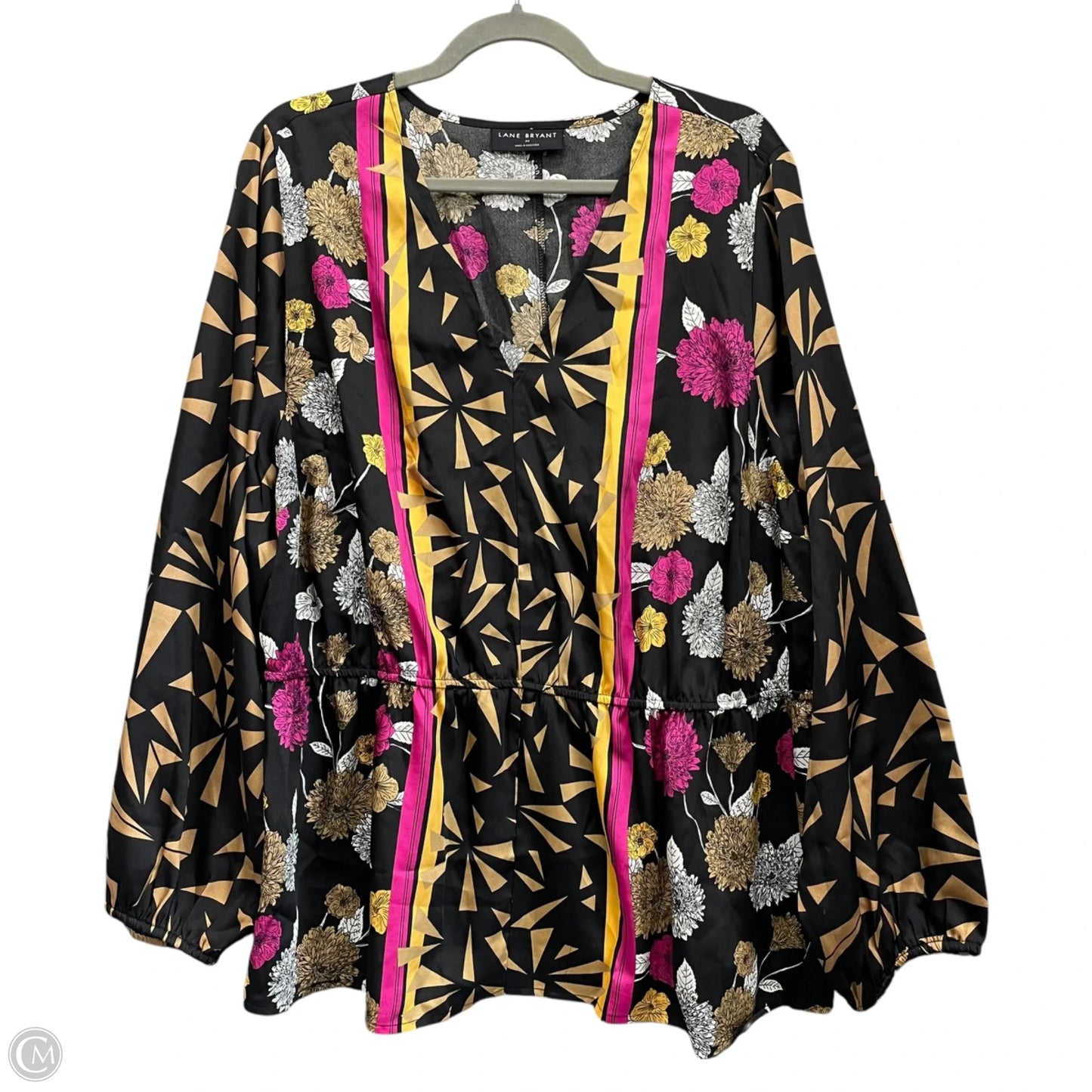 Top Long Sleeve By Lane Bryant In Black & Brown, Size: 22