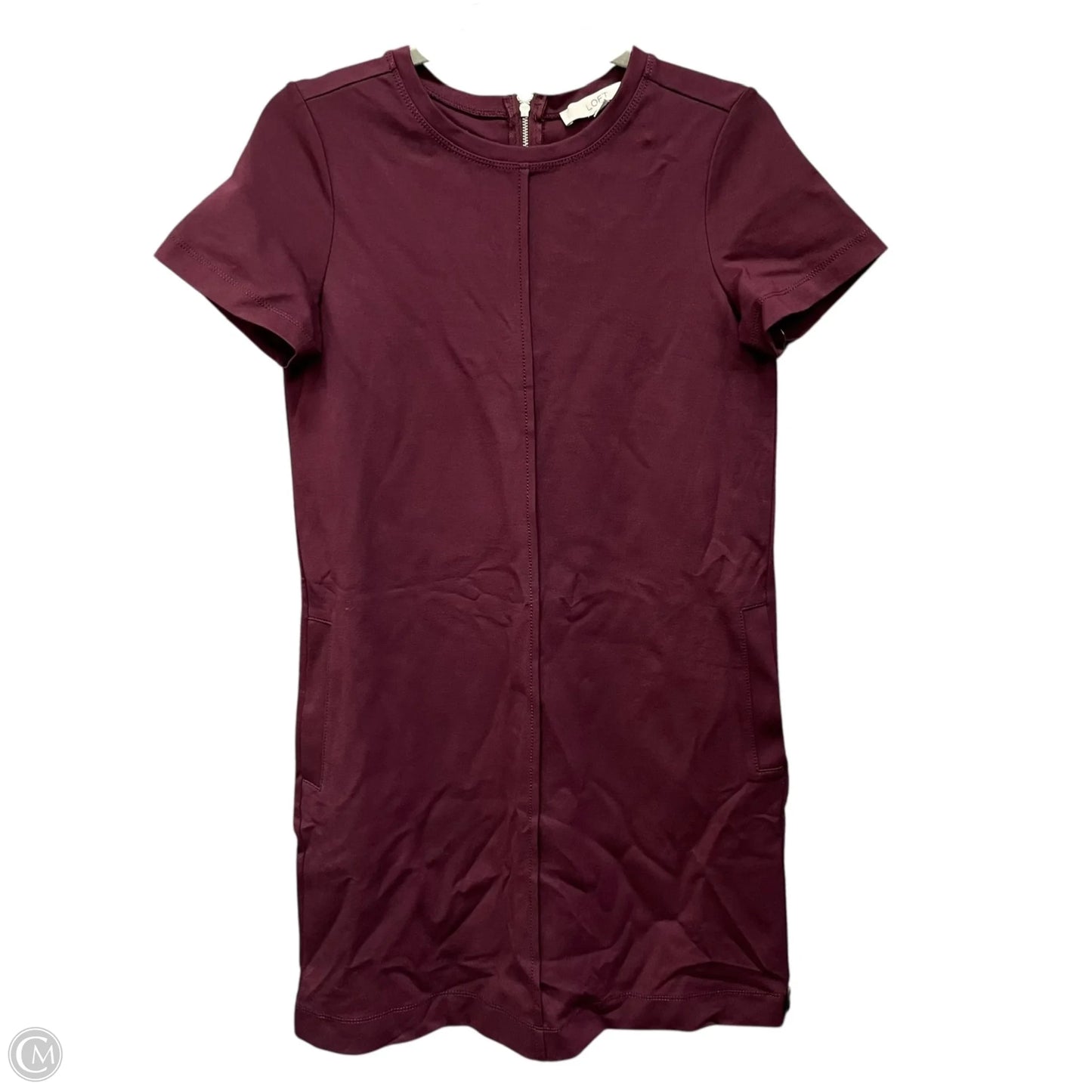 Dress Casual Short By Loft In Maroon, Size: Xsp