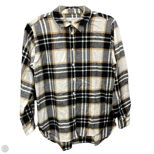 Top Long Sleeve By Loft In Black & White, Size: Sp
