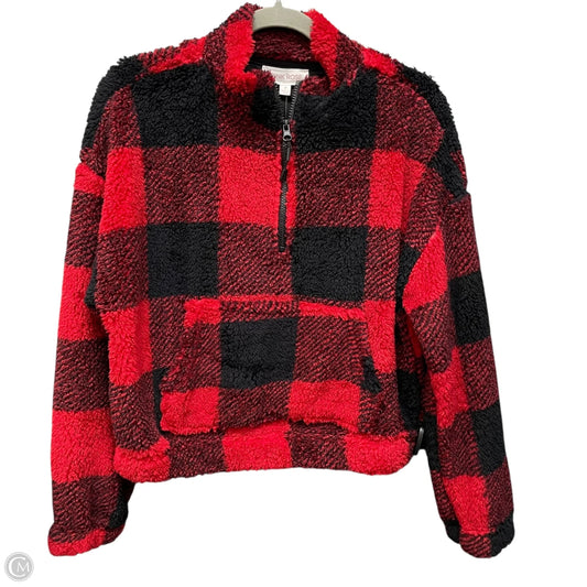 Sweater By Pink Rose In Black & Red, Size: M