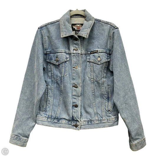Jacket Denim By Harley Davidson In Blue Denim, Size: S