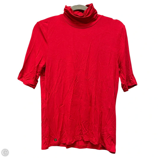 Top Short Sleeve By Lauren By Ralph Lauren In Red, Size: L
