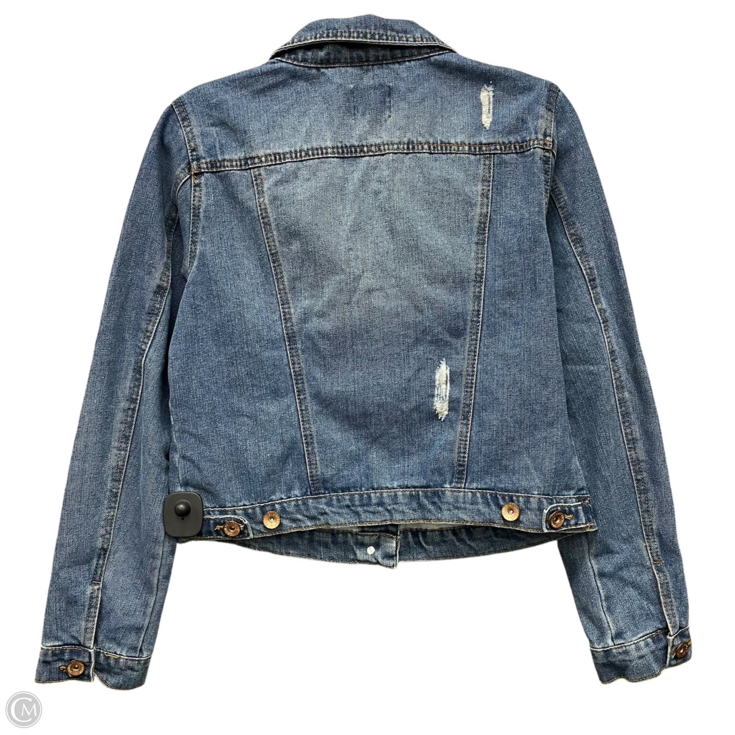 Jacket Denim By Ci Sono In Blue Denim, Size: L