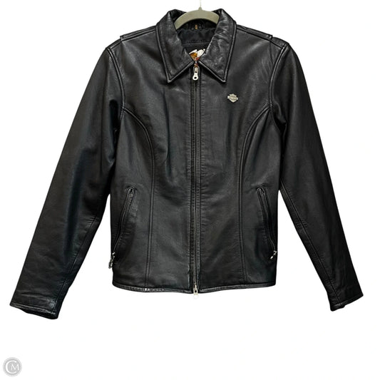Jacket Moto Leather By Harley Davidson In Black, Size: S