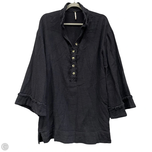 Tunic Long Sleeve By Free People In Black, Size: M