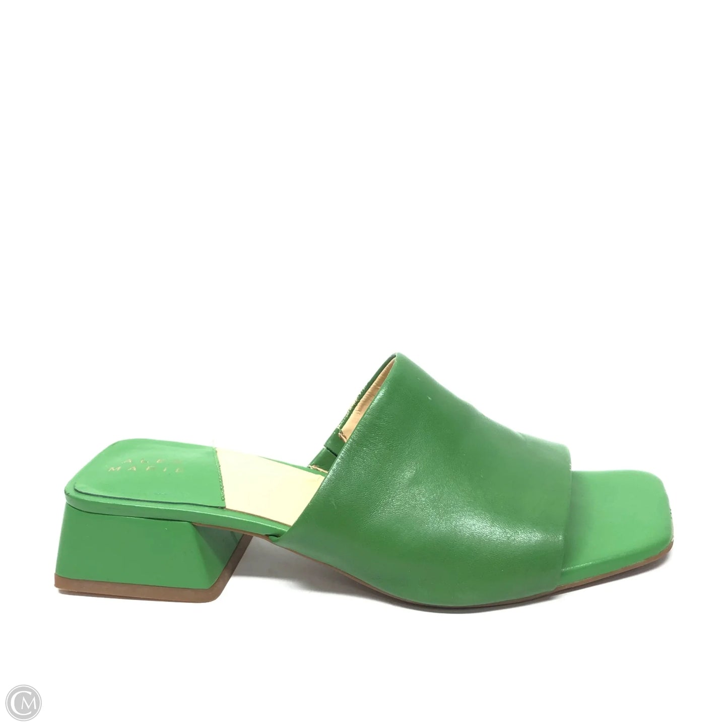 Sandals Heels Block By Alex Marie In Green, Size: 6.5