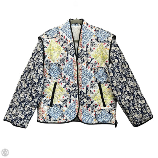 Jacket Other By Clothes Mentor In Blue & White, Size: L
