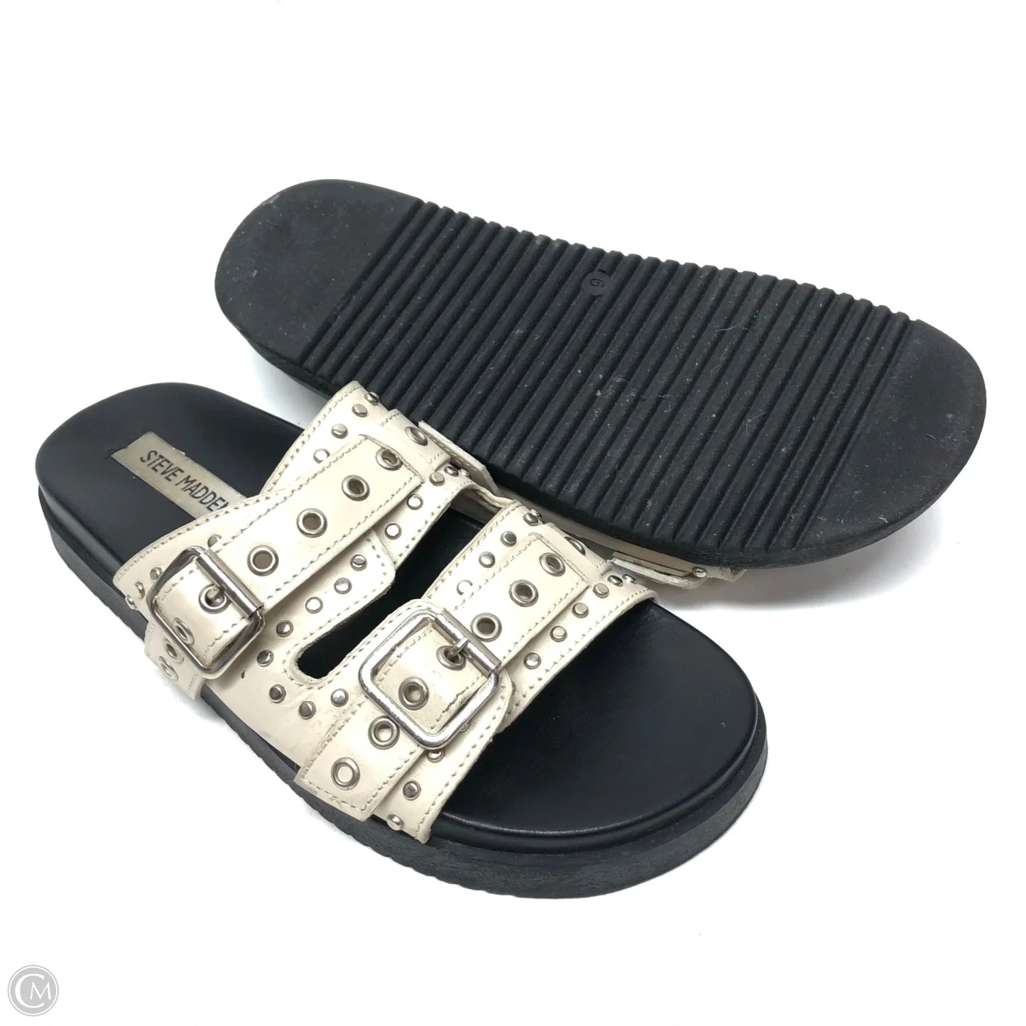 Sandals Flats By Steve Madden In Grey, Size: 6