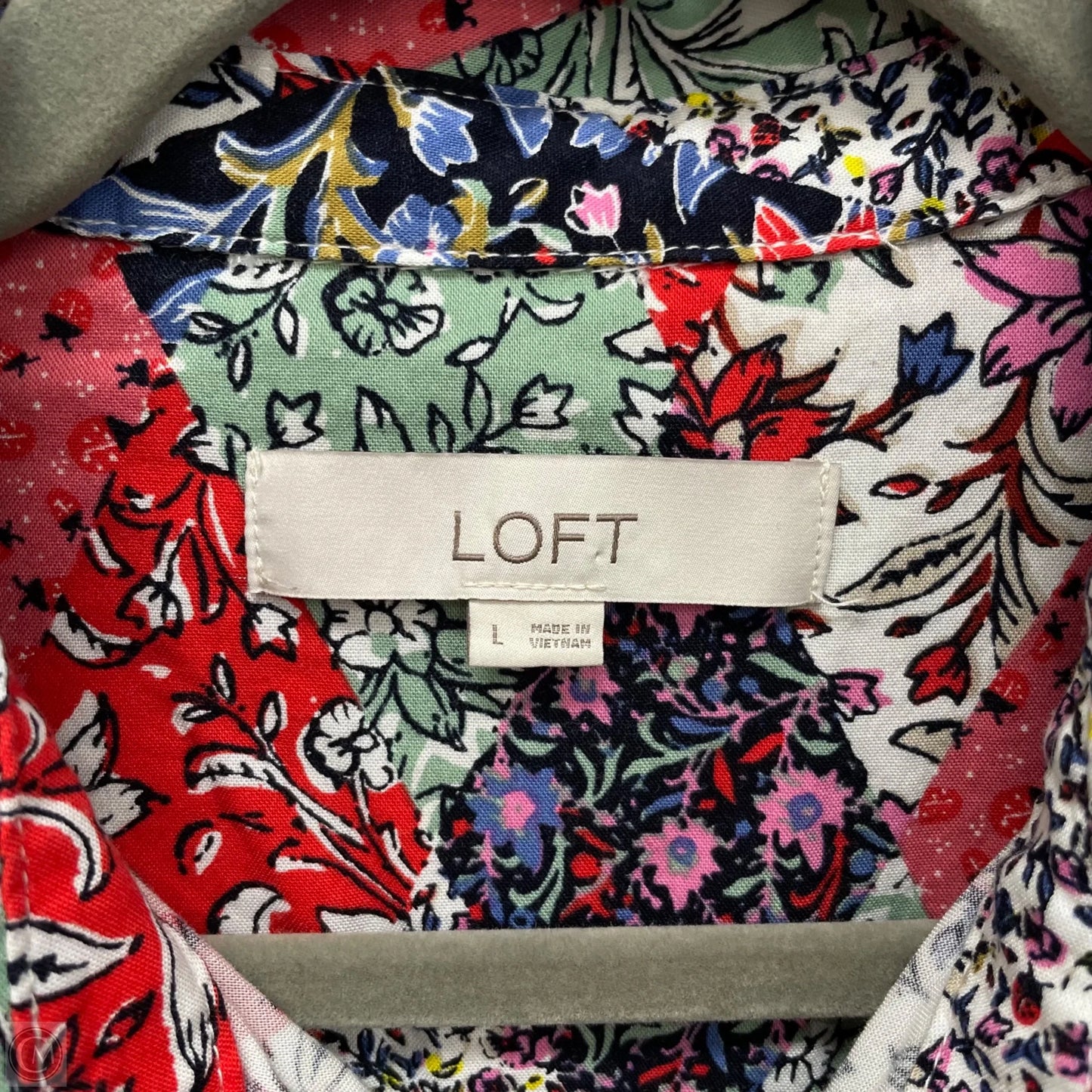 Top Long Sleeve By Loft In Multi-colored, Size: L