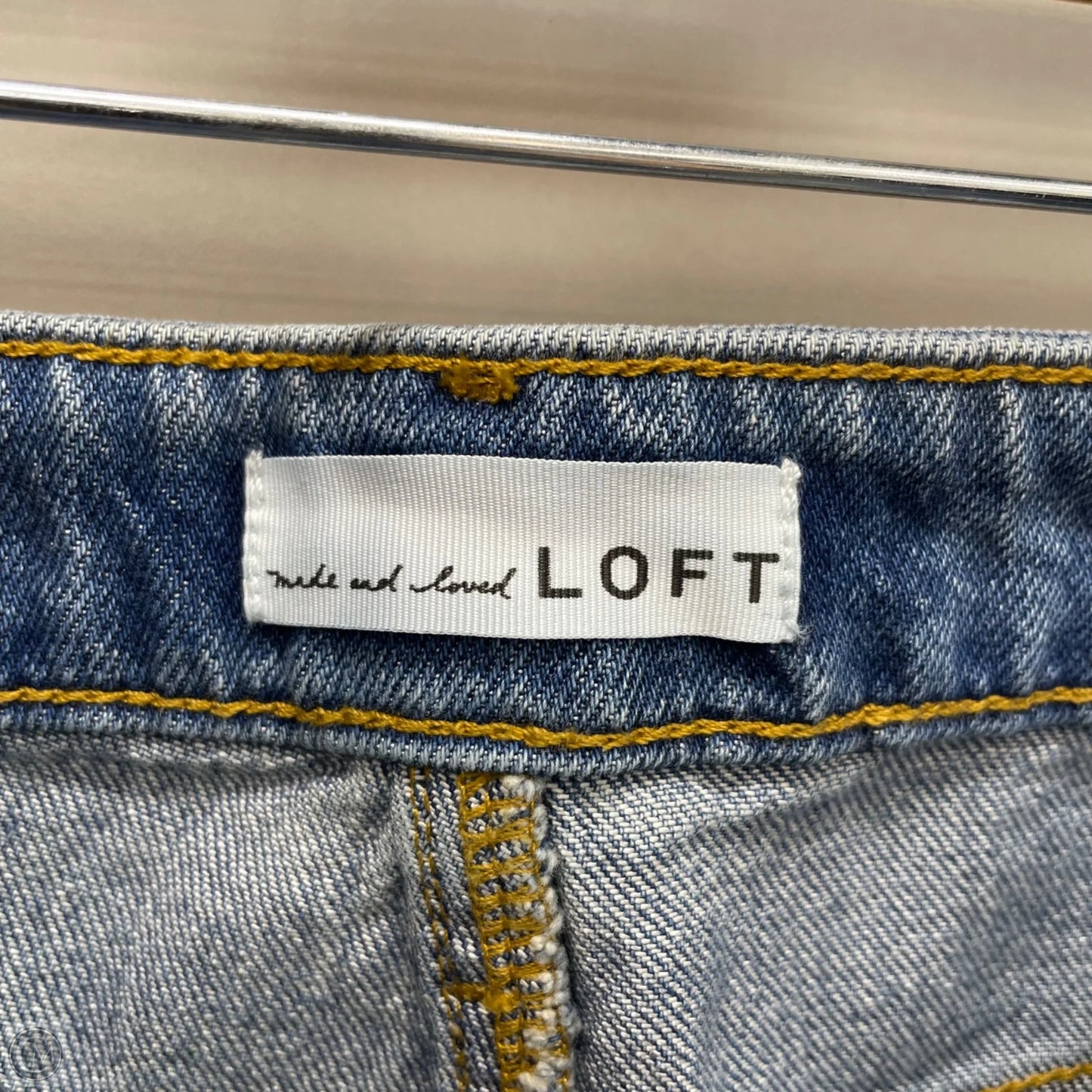 Jeans Straight By Loft In Blue Denim, Size: 12