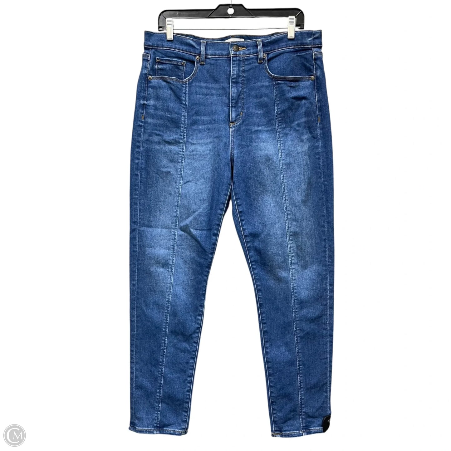 Jeans Skinny By Loft In Blue Denim, Size: 12