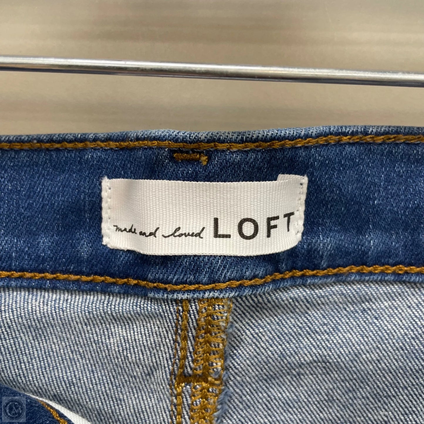 Jeans Skinny By Loft In Blue Denim, Size: 12