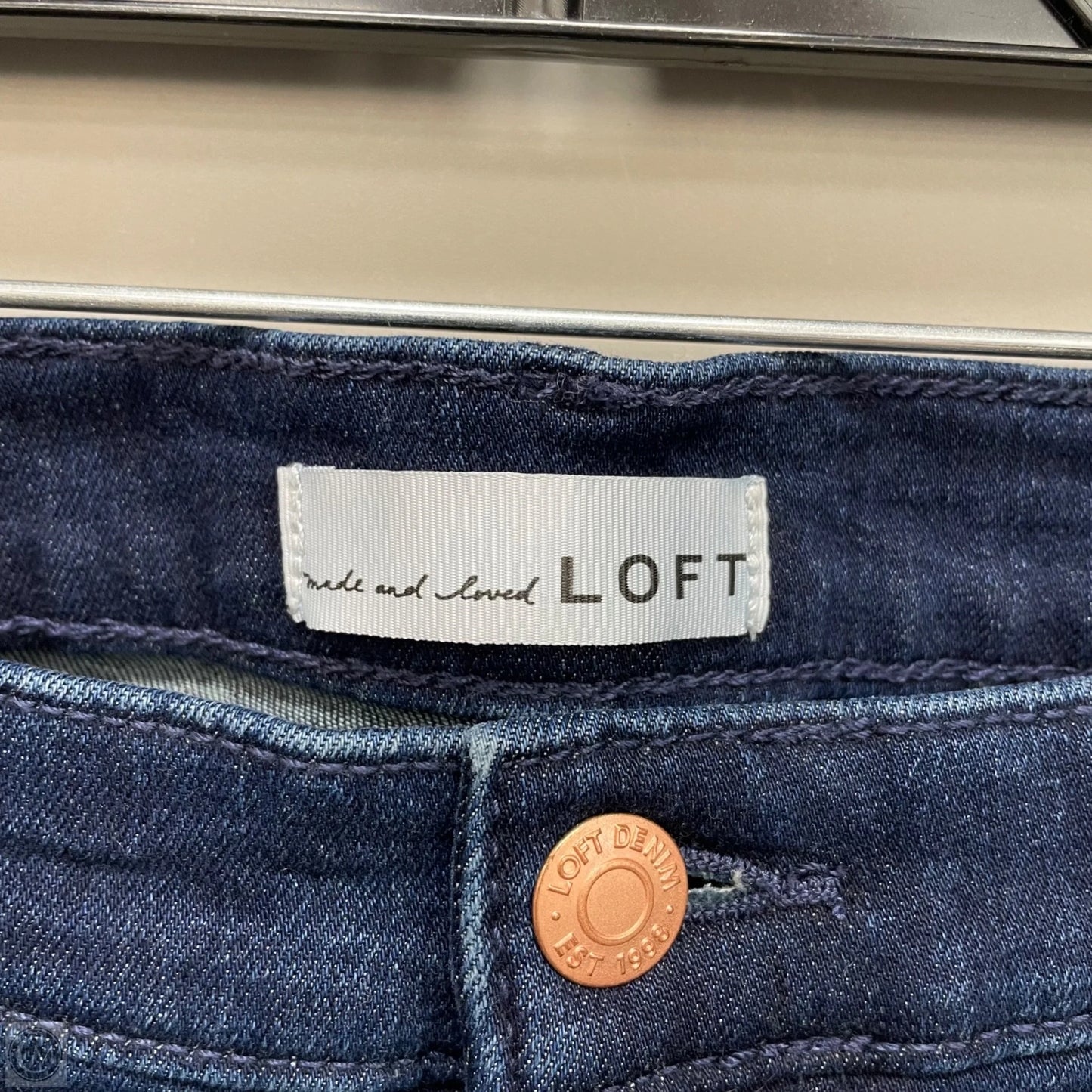 Jeans Boot Cut By Loft In Blue Denim, Size: 12
