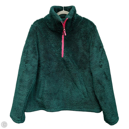 Jacket Fleece By J. Crew In Green, Size: L