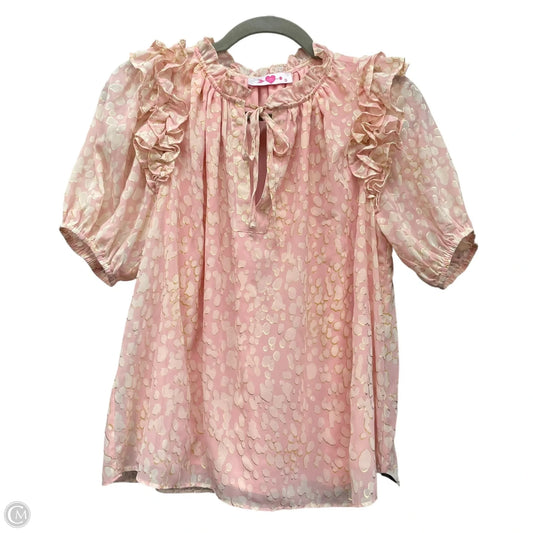Top Short Sleeve By Buddy Love In Pink, Size: S