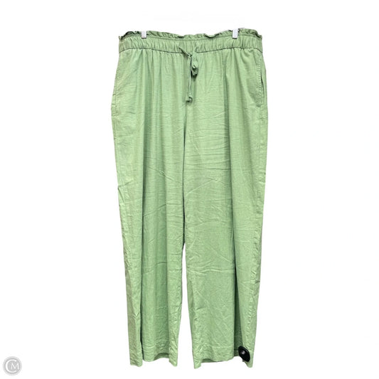 Pants Wide Leg By Lane Bryant In Green, Size: 18