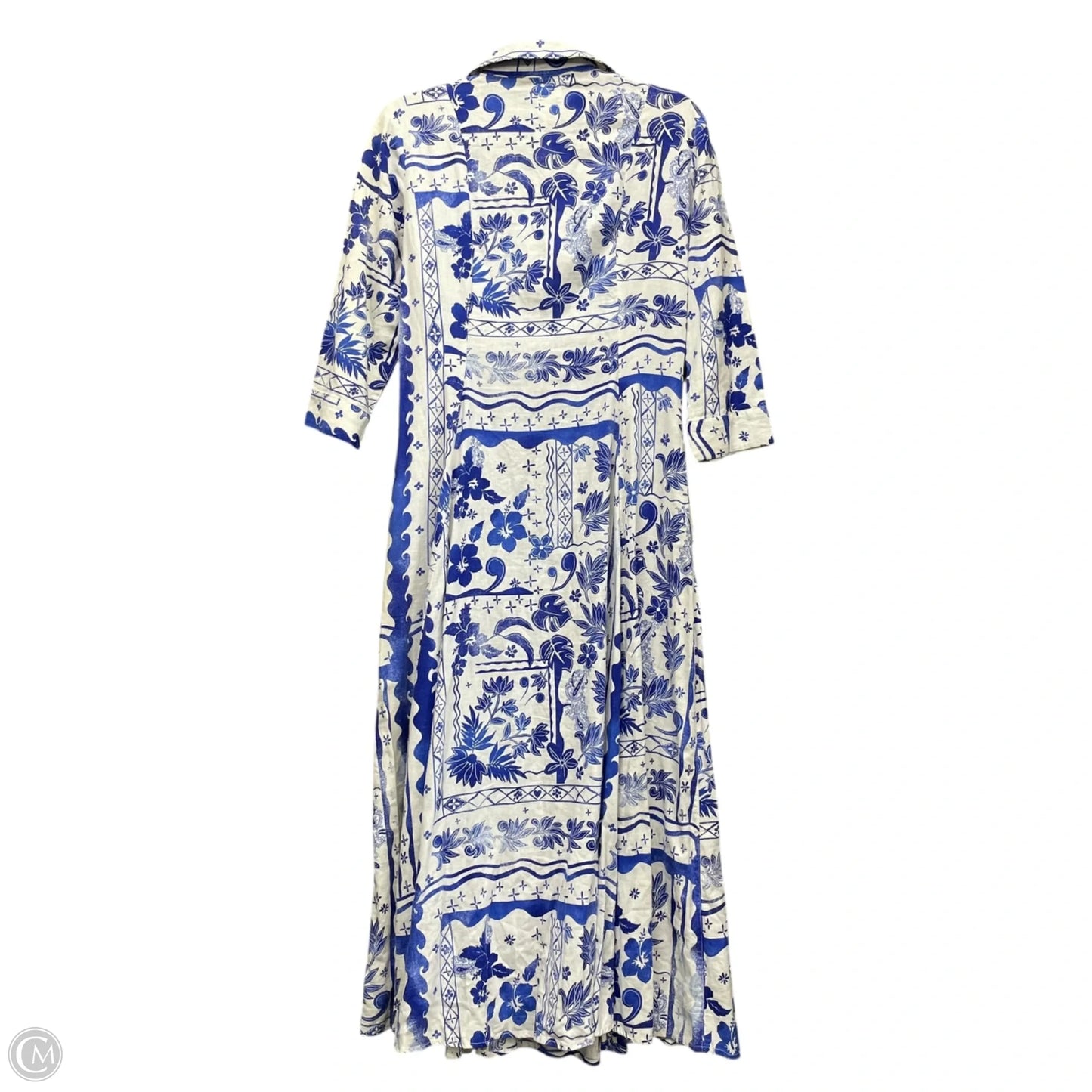 Dress Casual Midi By Joie In Blue & White, Size: S
