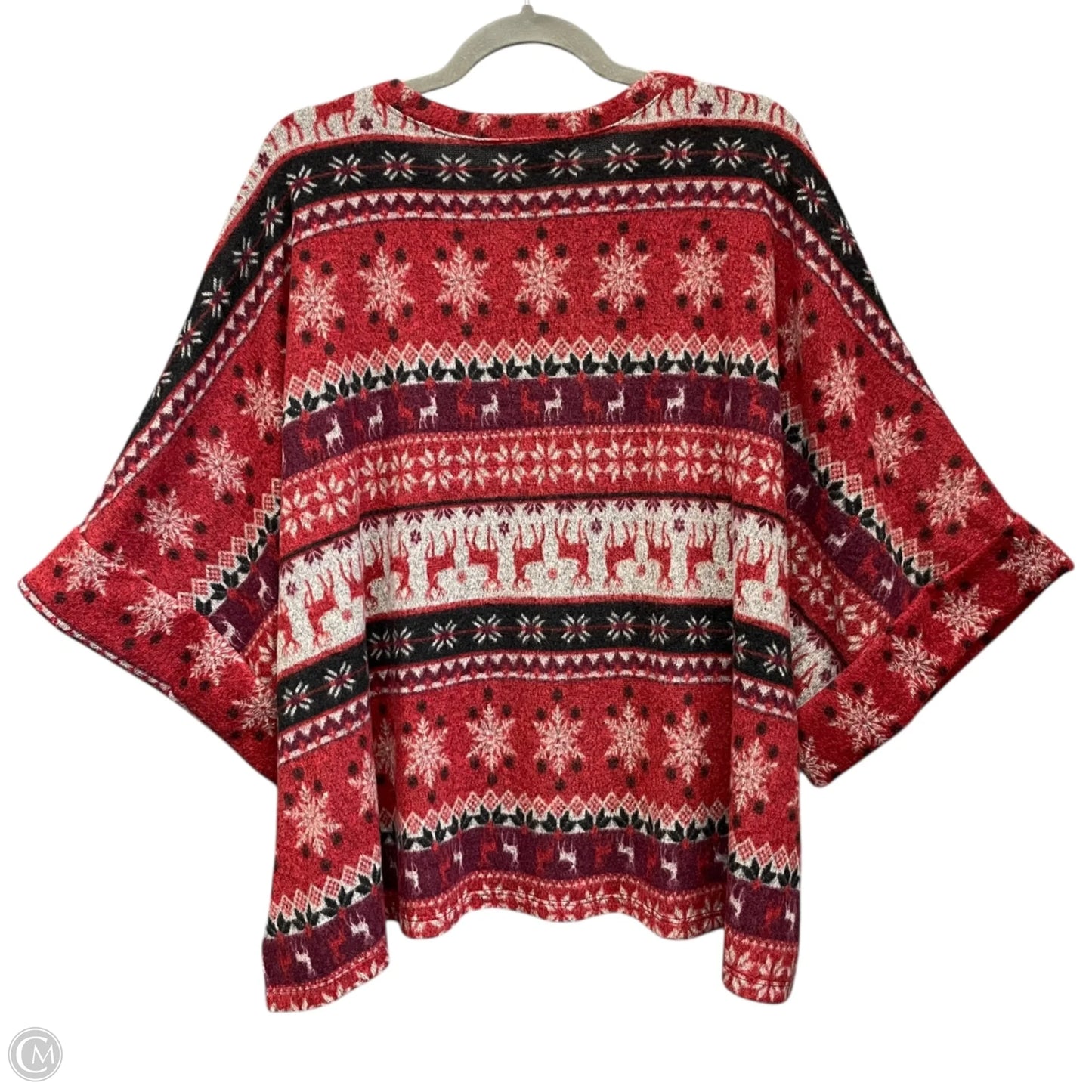Sweater Short Sleeve By Adrienne In Purple & Red, Size: S