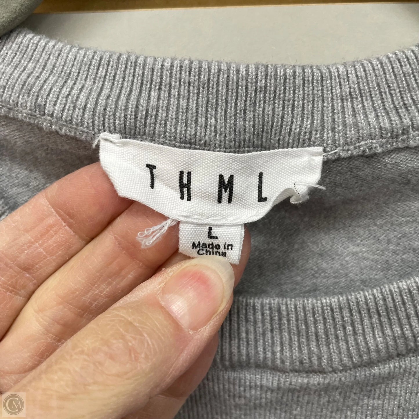 Sweatshirt Crewneck By Thml In Grey, Size: L