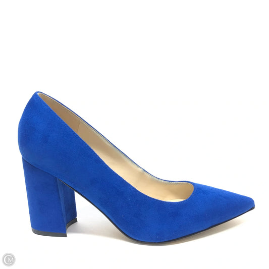 Shoes Heels Block By Nine West In Blue, Size: 9
