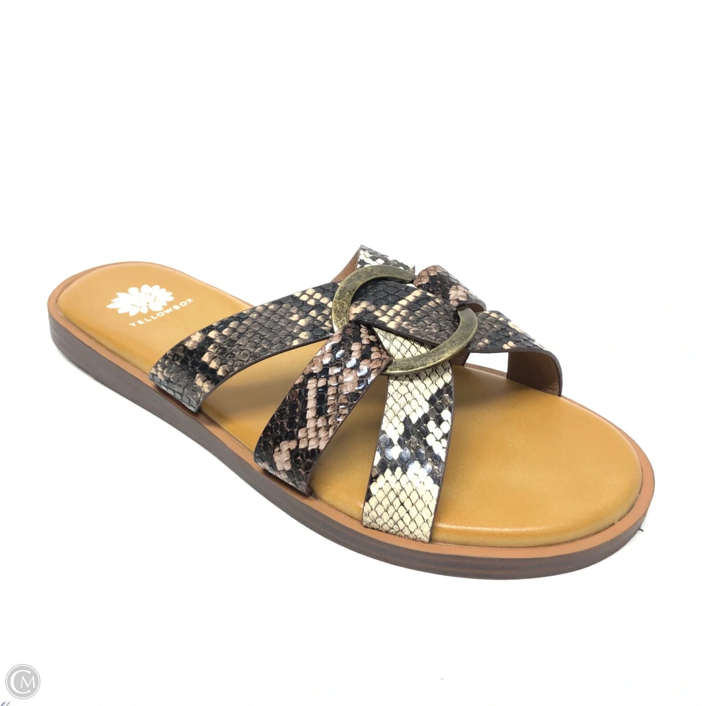 Sandals Flats By Yellow Box In Brown, Size: 8