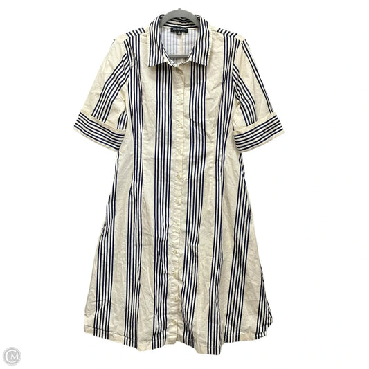 Dress Casual Midi By Rachel Zoe In Blue & Cream, Size: 12
