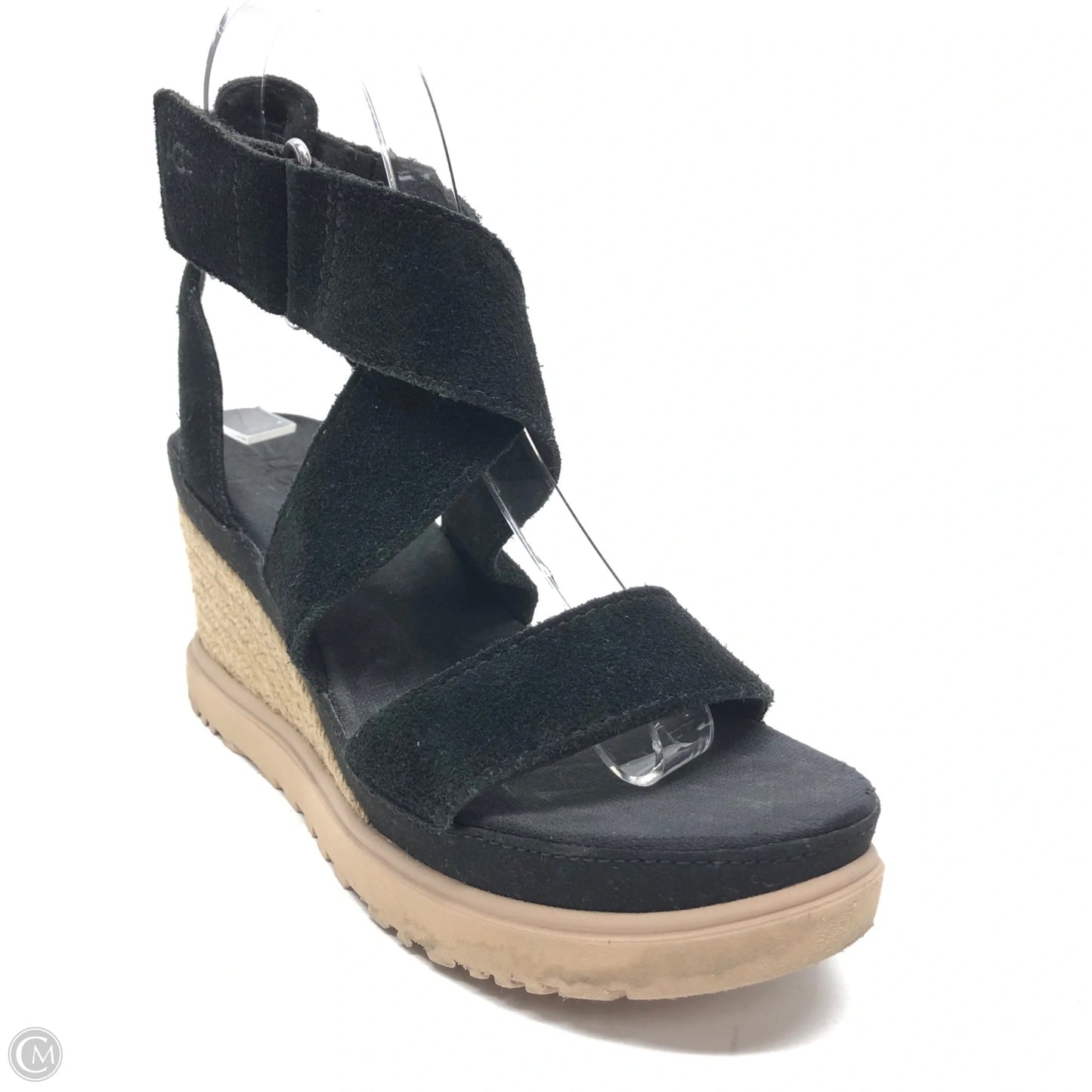 Sandals Designer By Ugg In Black, Size: 6.5