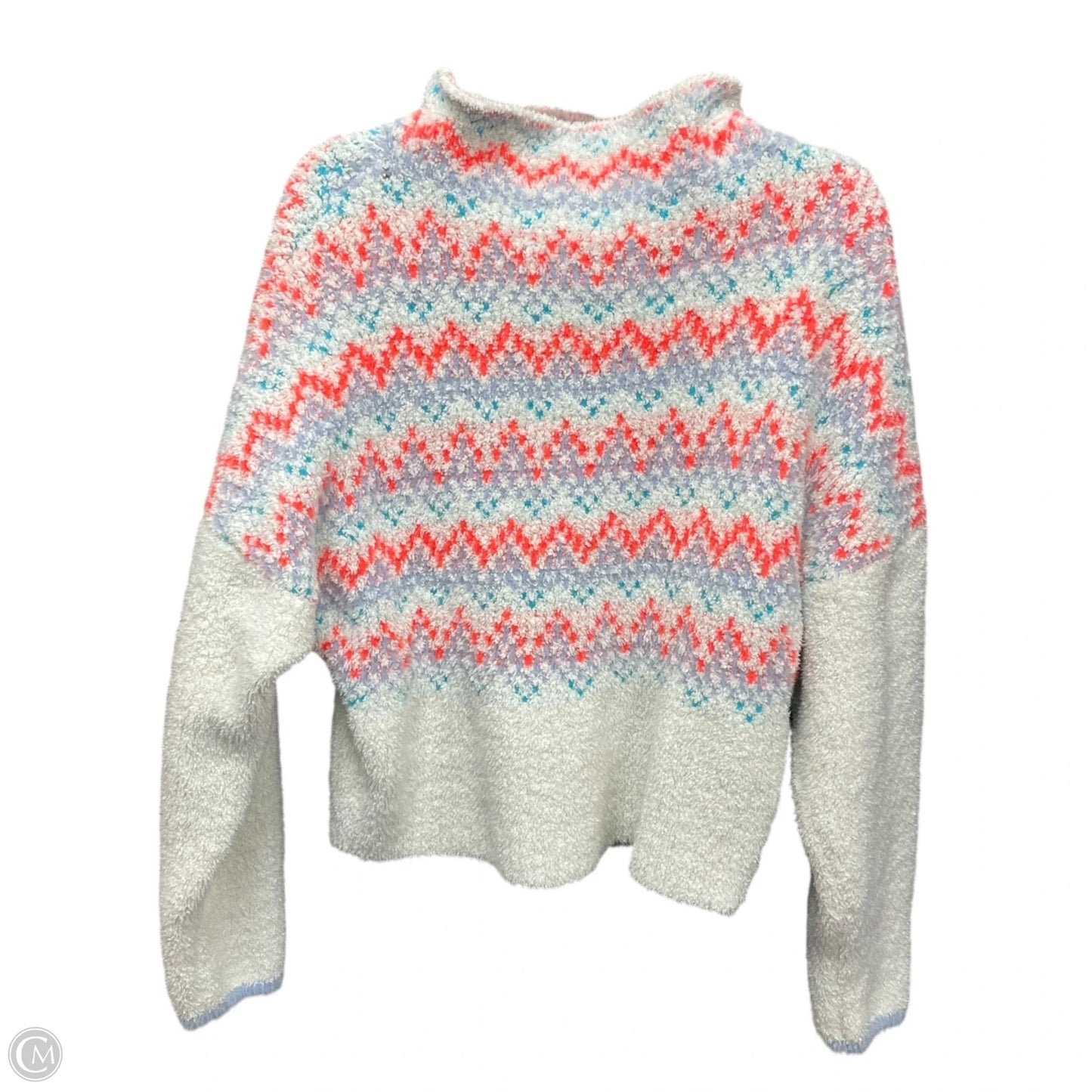 Sweater By Pilcro In Orange & White, Size: S