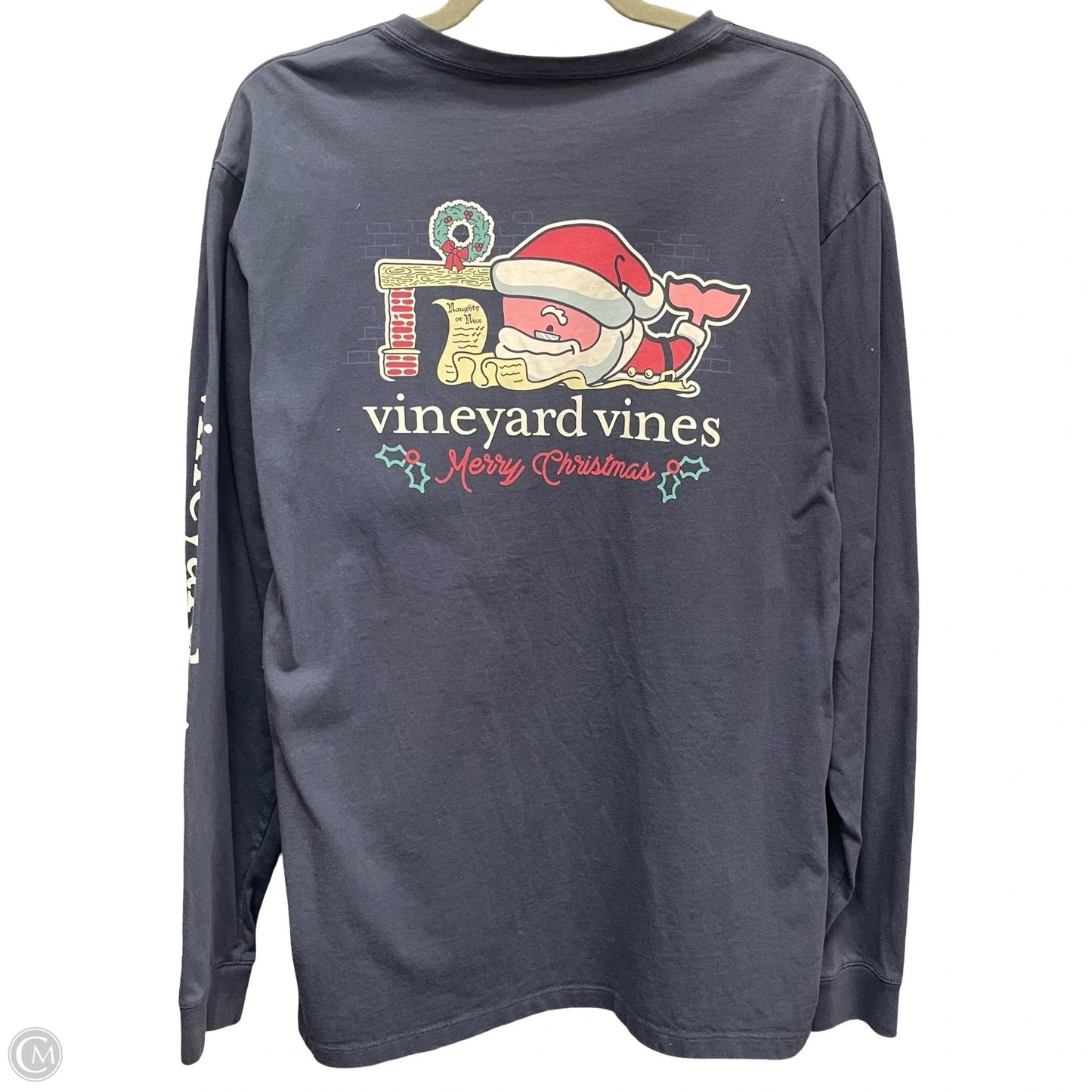 Top Long Sleeve By Vineyard Vines In Blue, Size: L