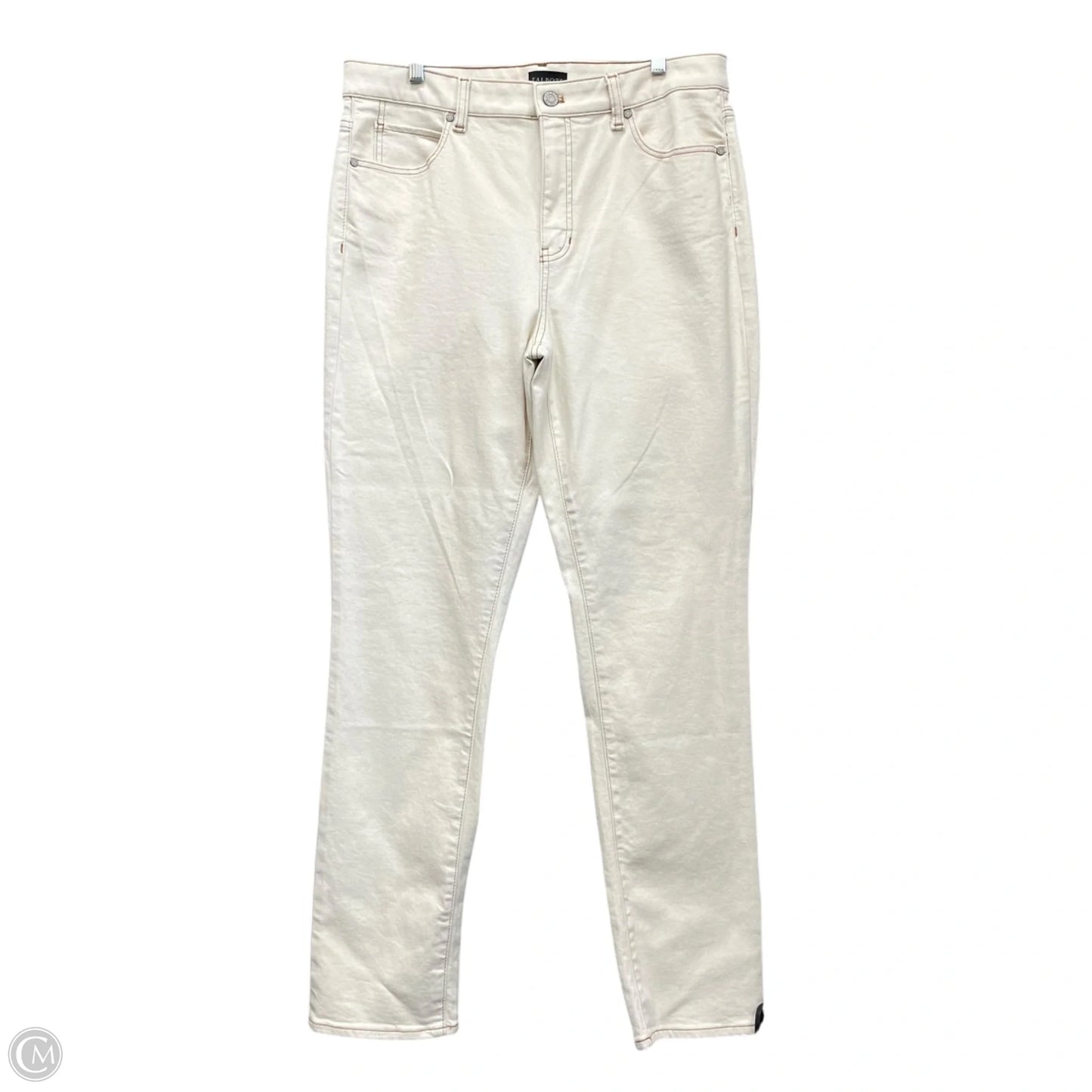Jeans Straight By Talbots In Cream, Size: 10