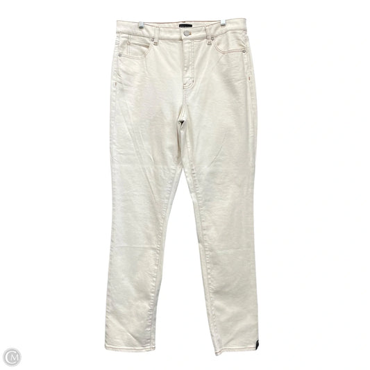 Jeans Straight By Talbots In Cream, Size: 10