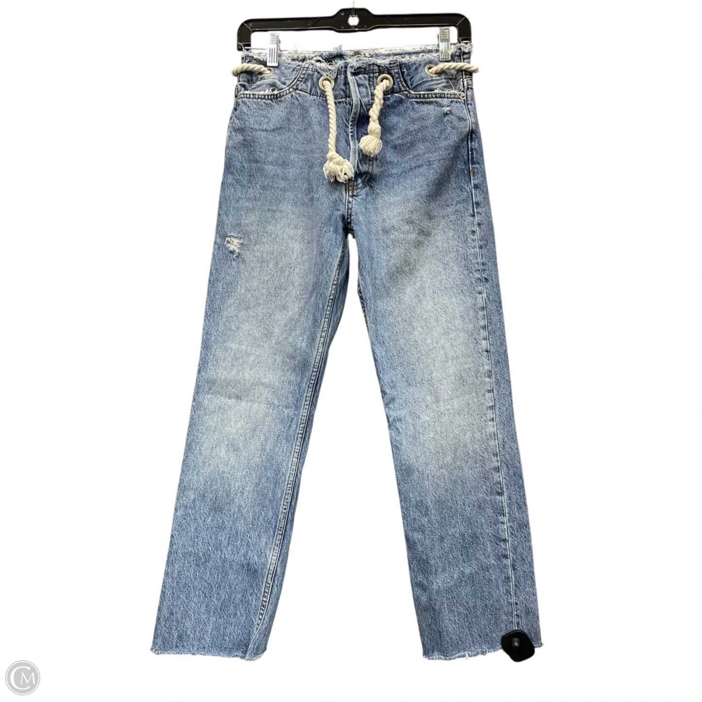 Jeans Straight By Zara Women In Blue Denim, Size: 2