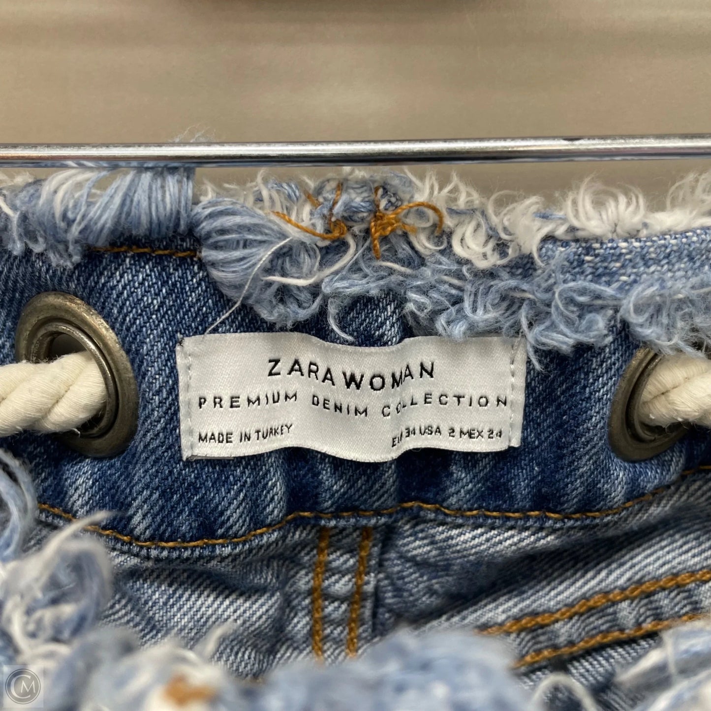 Jeans Straight By Zara Women In Blue Denim, Size: 2