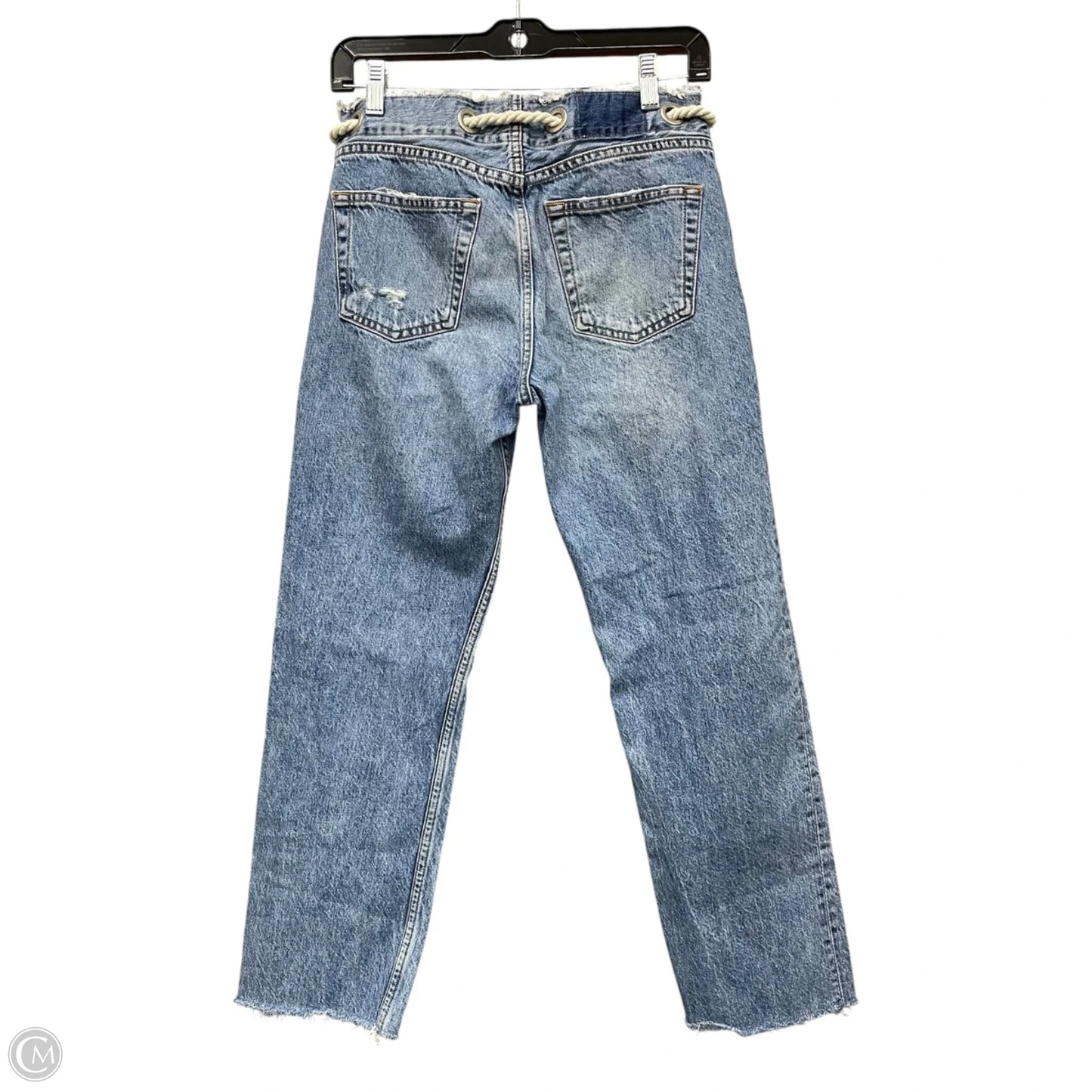 Jeans Straight By Zara Women In Blue Denim, Size: 2