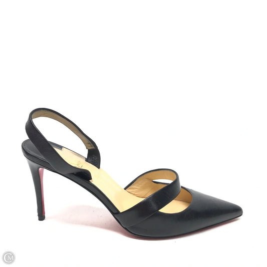 Shoes Luxury Designer By Christian Louboutin In Black & Red, Size: 6
