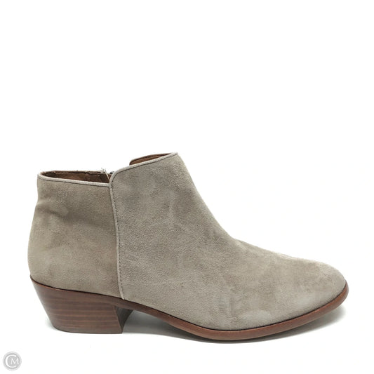 Boots Ankle Heels By Sam Edelman In Taupe, Size: 8.5