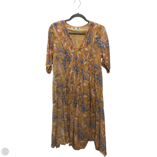 Dress Casual Midi By Clothes Mentor In Blue & Orange, Size: S