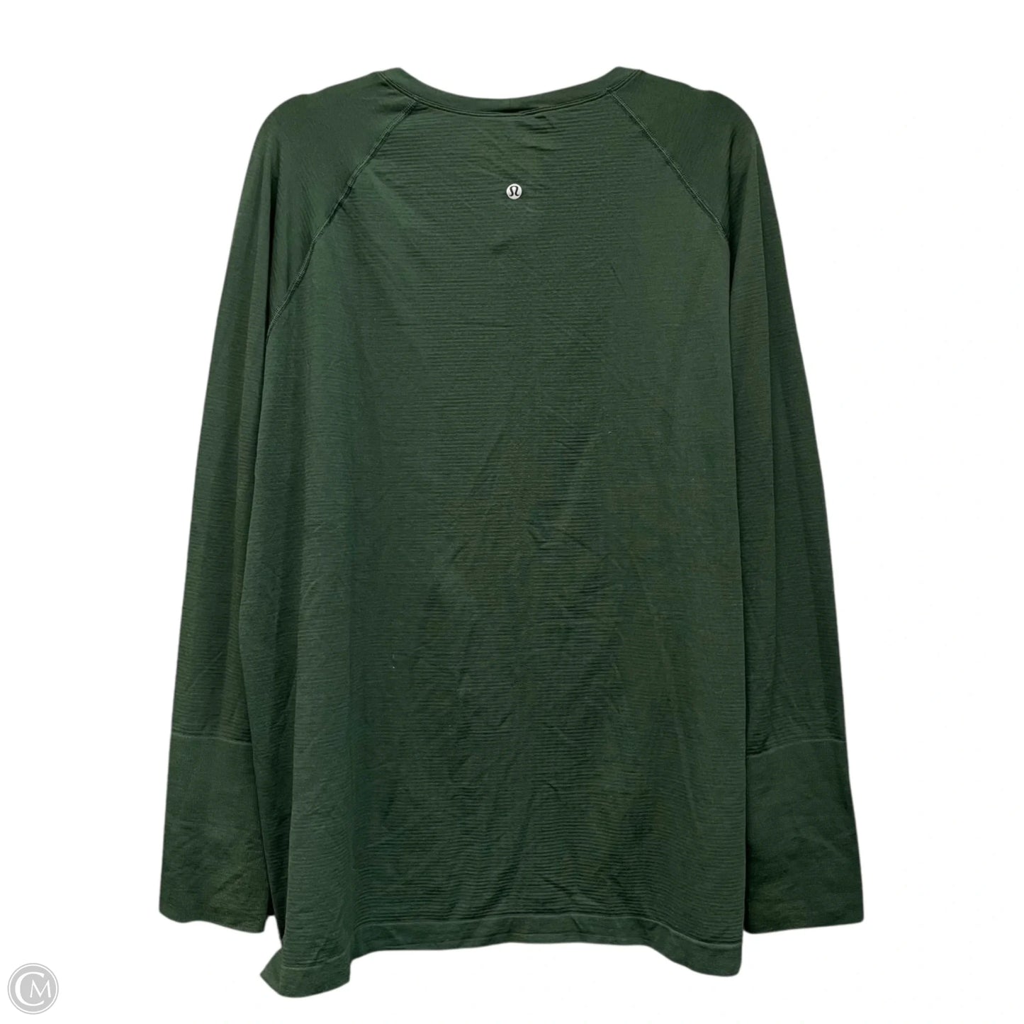 Athletic Top Long Sleeve Crewneck By Lululemon In Green, Size: 20