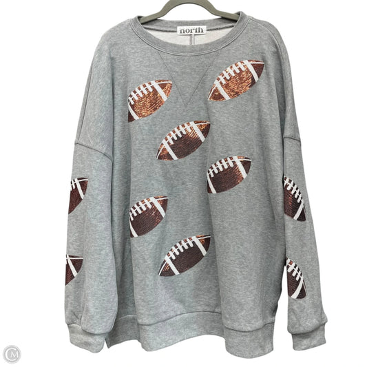 Sweater By Clothes Mentor In Grey, Size: Xl